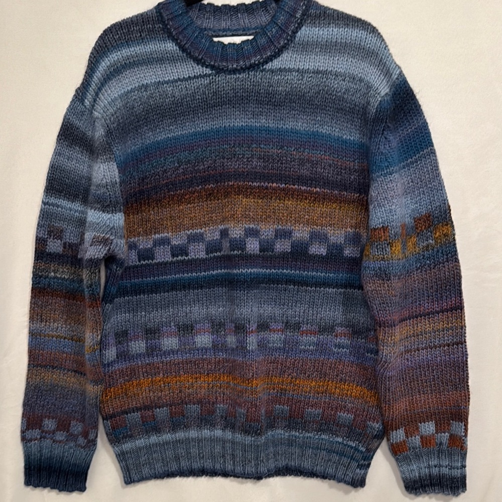 NN07 Thick Men's Multicolor Striped Sweater Large BoxE